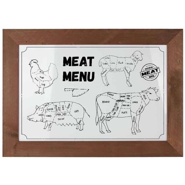 Whiteboard Steigerhout Bruin 70x90cm, Huis en Inrichting, Woonaccessoires | Memoborden, Verzenden