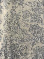Tissu cretonne classique Toile de Jouy bleu clair - Textile