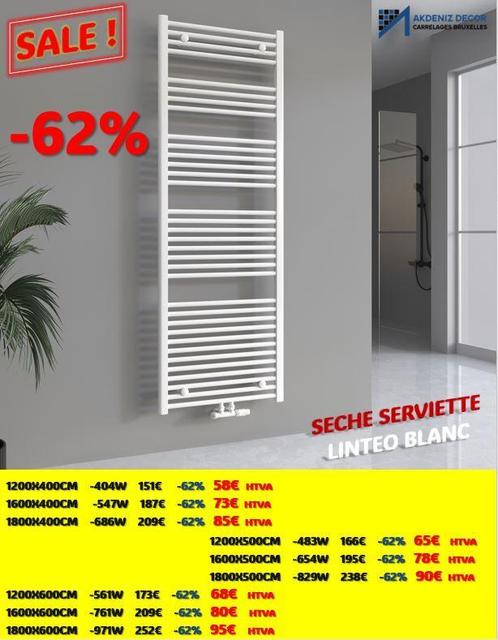 SECHE SERVIETTE LINTEO BLANC 1200X400 404W, Doe-het-zelf en Bouw, Verwarming en Radiatoren