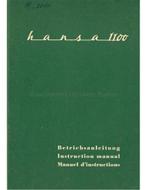 1959 HANSA 1100 INSTRUCTIEBOEKJE DUITS ENGELS FRANS, Ophalen of Verzenden