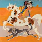 Domenico F. Bianchi (XX) - Indiano a cavallo e cane