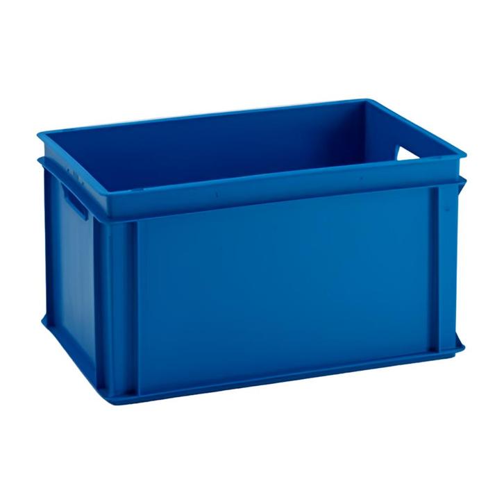 Stapelbak 600x400x320mm blauw PP gesloten nieuw, Doe-het-zelf en Bouw, Kratten en Dozen, Ophalen of Verzenden