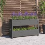 vidaXL Plantenbak 112x25x66 cm massief grenenhout grijs, Tuin en Terras, Bloempotten, Verzenden, Nieuw