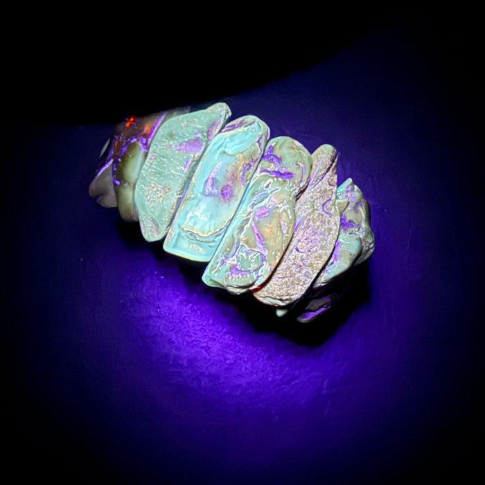 Natuurlijke Baltische barnsteen brede manchetarmband 62,9 g, Verzamelen, Mineralen en Fossielen