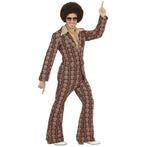 Disco 70S Kostuum Bruin Heren Oldschool, Verzenden, Nieuw
