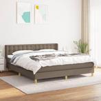 vidaXL Boxspring met matras stof taupe 160x200 cm, Verzenden, Nieuw