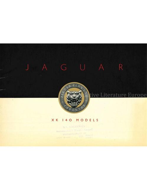 1955 JAGUAR XK 140 BROCHURE ENGELS, Livres, Autos | Brochures & Magazines