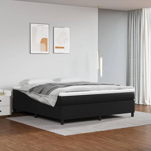 vidaXL Bedframe kunstleer zwart 160x200 cm, Maison & Meubles, Chambre à coucher | Lits, Envoi