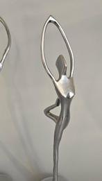 Beeldje - 3 Ballerinas (34 cm) - Verchroomd, Metaal