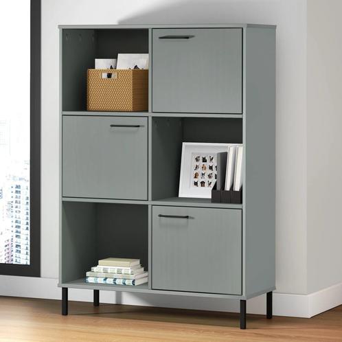 vidaXL Boekenkast met metalen poten OSLO 90x35x128,5 cm hout, Huis en Inrichting, Kasten | Boekenkasten, Nieuw, Verzenden