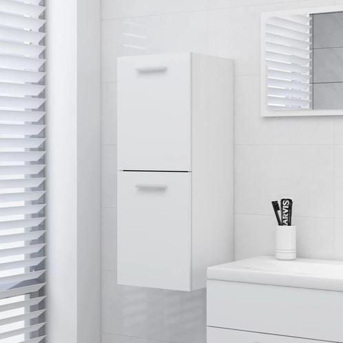 vidaXL Badkamerkast 30x30x80 cm bewerkt hout wit, Huis en Inrichting, Badkamer | Badkamermeubels, Nieuw, Verzenden