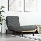 vidaXL Chaise longue stof donkergrijs, Huis en Inrichting, Zetels | Zetels en Chaises Longues, Verzenden, Nieuw