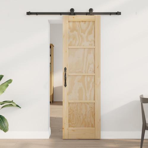 vidaXL Schuifdeur met Beugelset ORKDALMassief Vurenhout, Doe-het-zelf en Bouw, Deuren en Vliegenramen, Nieuw, Verzenden