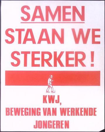 Poster van de KWJ (Katholieke Werkende Jongeren) (Posters) beschikbaar voor biedingen