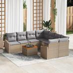 vidaXL Tuinbank Set 9 pcs Beige, lichtgrijs, Verzenden, Nieuw