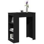 vidaXL Bartafel met rekken 95x47x103,5 cm bewerkt hout zwart, Huis en Inrichting, Verzenden, Nieuw