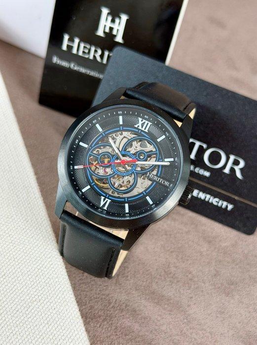 Heritor - Automatic Jomas Semi-Skeleton - Black - Sans prix, Bijoux, Sacs & Beauté, Montres | Hommes
