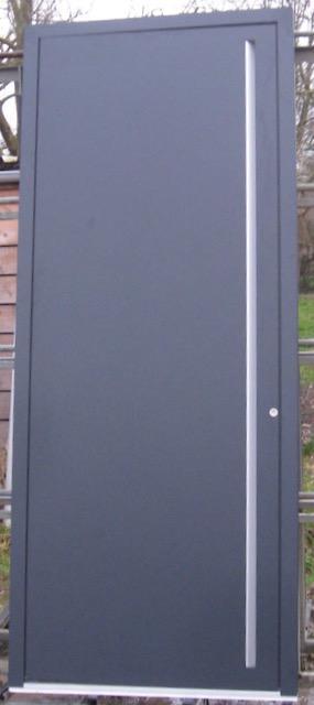 aluminium buitendeur , deur , voordeur 101 x 242 zwartgrijs, Doe-het-zelf en Bouw, Deuren en Vliegenramen, Nieuw, Metaal, Buitendeur