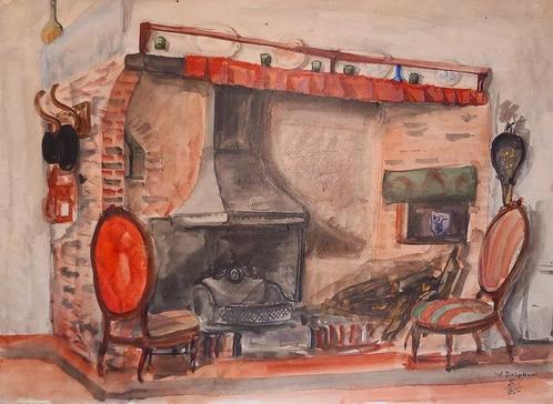 Willem Dolphyn (1935-2016) - Interieur, Antiquités & Art, Art | Peinture | Moderne