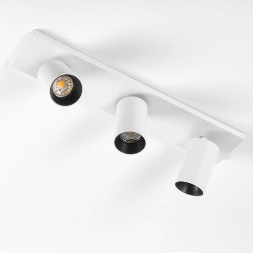 Spots opbouw Mila 3 Opbouwspot Wit/Zwart Binnenverlichting, Huis en Inrichting, Lampen | Overige, Verzenden