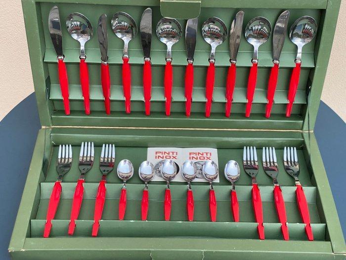 PINTI - Bestekset (24) - Staal, inox, Plastic - Bestek voor, Antiek en Kunst, Antiek | Meubels | Tafels