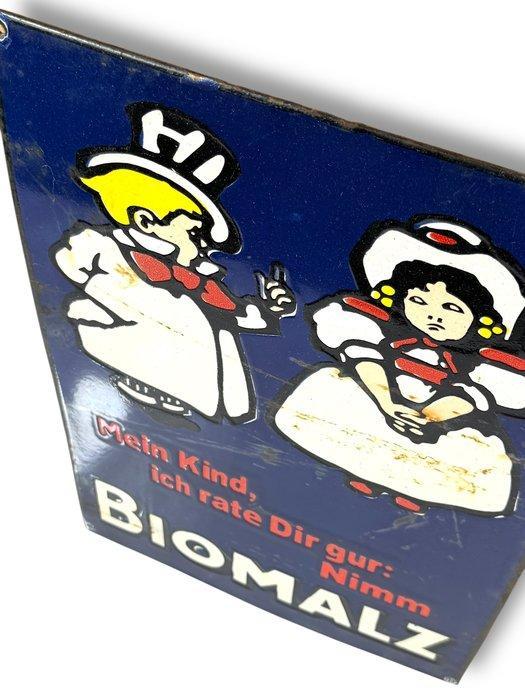 Biomalz - Emaille plaat - Emaille, Antiek en Kunst, Antiek | Wandborden en Tegels