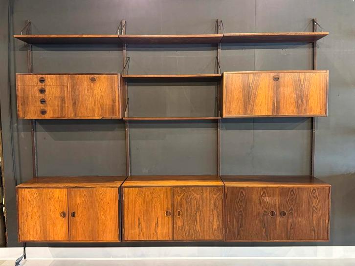 Vintage wandsysteem | Palissander, Huis en Inrichting, Kasten | Wandmeubels, Ophalen of Verzenden