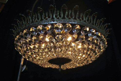 Kroonluchter - Brons, Kristal, Messing - Grote (57cm), Antiek en Kunst, Curiosa en Brocante