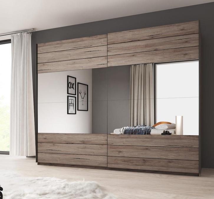 Kledingkast Gina - Eiken - 270 cm, Huis en Inrichting, Kasten | Overige, Nieuw, Verzenden