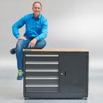 Datona Werkbank met laden 120 cm - Datona - Mat zwart, Doe-het-zelf en Bouw, Ophalen of Verzenden, Nieuw