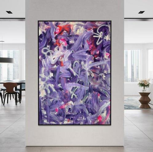Timo Wedell - Die Heide blüht Abstract - XXL, Antiek en Kunst, Kunst | Schilderijen | Modern