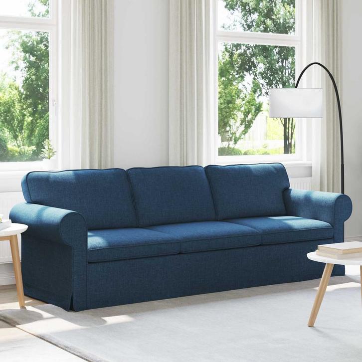 vidaXL bank / zetel Blauw 245 x 82 x 80 cm Stof, Huis en Inrichting, Zetels | Zetels, Nieuw, Verzenden