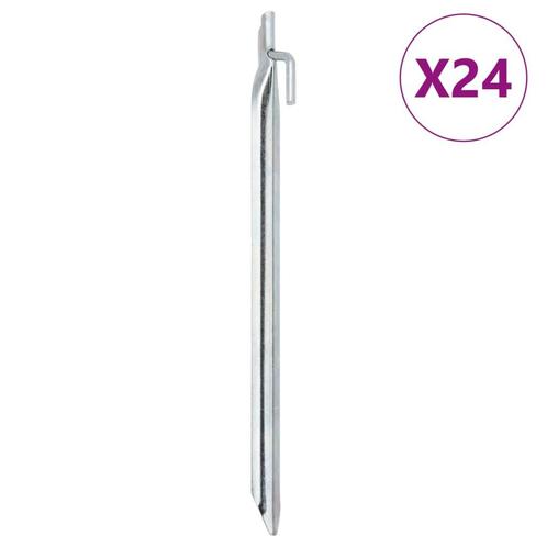 vidaXL Tentharingen 24 st V-vormig Ø20 mm 29,5 cm, Caravans en Kamperen, Tentaccessoires, Nieuw, Verzenden