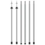 vidaXL Mâts de bâche télescopiques 102-260 cm 2 pcs, Caravans en Kamperen