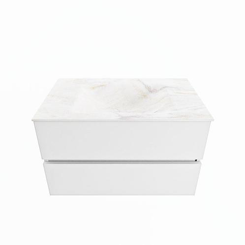 MONDIAZ VICA-DLUX 80cm badmeubel onderkast Talc 2 lades., Doe-het-zelf en Bouw, Sanitair, Overige typen, Nieuw, Ophalen of Verzenden