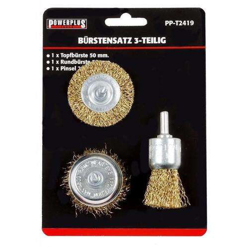 Set van 3 borstels: 2 komborstels: 25 en 50 mm + 1 x 50 mm, Doe-het-zelf en Bouw, Gereedschap | Overige machines, Ophalen of Verzenden