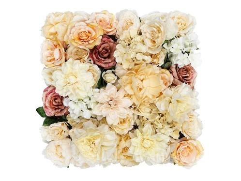 Flowerwall, 4x panelen kunstbloemen decoratie (KHSQ006, Huis en Inrichting, Woonaccessoires | Kunstplanten en Kunstbloemen, Nieuw