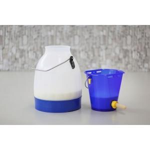Seau à lait semi-transparent 30 l bleu, Animaux & Accessoires, Box & Pâturages