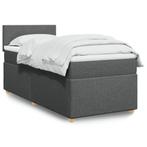 vidaXL Boxspring met matras stof donkergrijs 90x200 cm, Verzenden, Nieuw