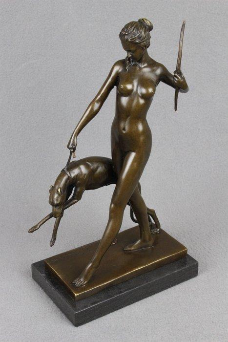 After Edward McCartan (1879-1947) - sculptuur, Goddess Diana, Antiek en Kunst, Antiek | Keramiek en Aardewerk