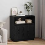 vidaXL Dressoir met LED Zwart eiken 71 x 34.5 x 75 cm, Huis en Inrichting, Kasten | Dressoirs, Verzenden, Nieuw