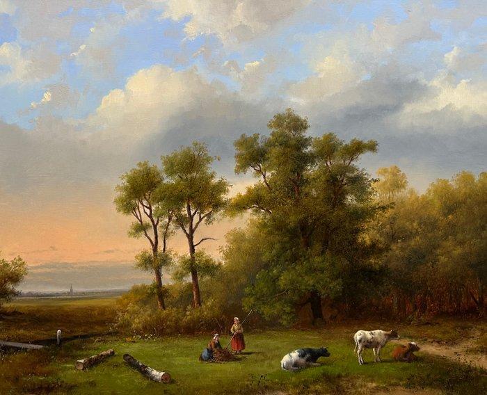 Fred Arends (1949-) - Hollands landschap, Antiek en Kunst, Kunst | Schilderijen | Klassiek