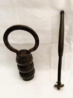 Indiër IJzer Indisch vintage cilinderslot – ambachtelijk