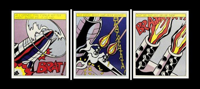 Roy Lichtenstein - Encadrée - As i opened Fire - Jaren 1990, Antiquités & Art, Art | Dessins & Photographie