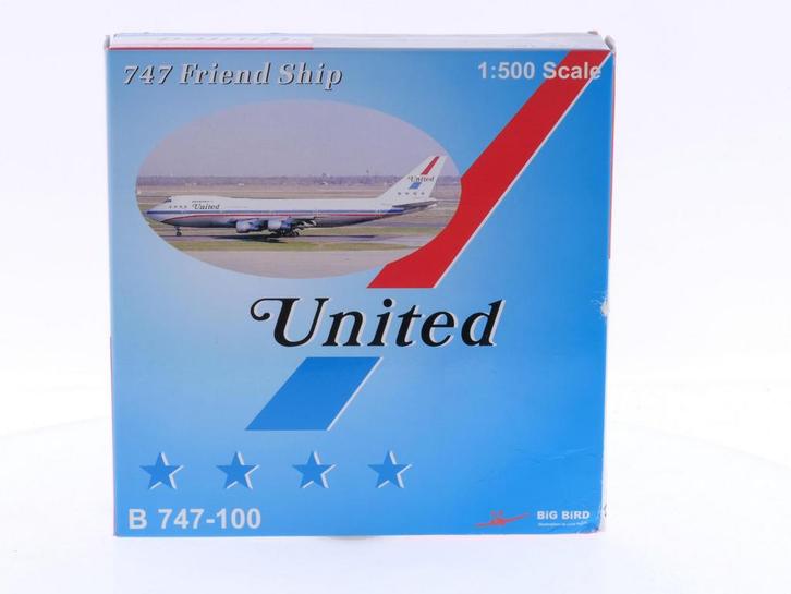 Schaal 1:500 BiG BiRD 5-2003-UA  United Airlines Boeing 7..., Hobby en Vrije tijd, Modelbouw | Vliegtuigen en Helikopters, Gebruikt