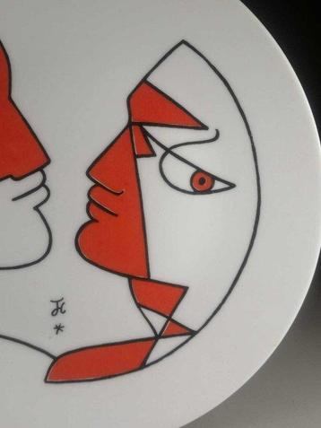 Jean Cocteau - Assiette - Porcelaine - Édition SODIA, Antiek en Kunst