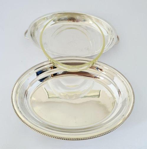 Plat de service - Antique S.J. Levi & Co SilverPlated Entree, Antiek en Kunst, Antiek | Meubels | Tafels