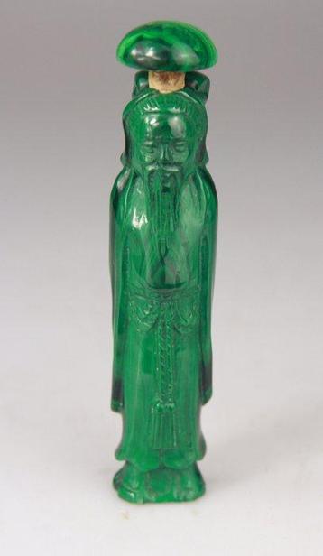 Bouteille de tabac à priser - Malachite, Pierre