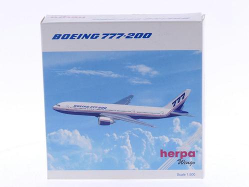 Schaal 1:500 Herpa 506366 Boeing Company Boeing 777-200 R..., Hobby en Vrije tijd, Modelbouw | Vliegtuigen en Helikopters, Gebruikt