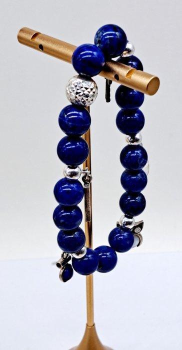 Zonder Minimumprijs - Armband Zilver Lapis lazuli, Handtassen en Accessoires, Armbanden